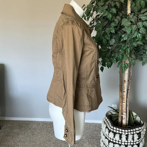 Ann Taylor LOFT Olive Tan Utility Jacket Size 8 - Picture 5 of 8